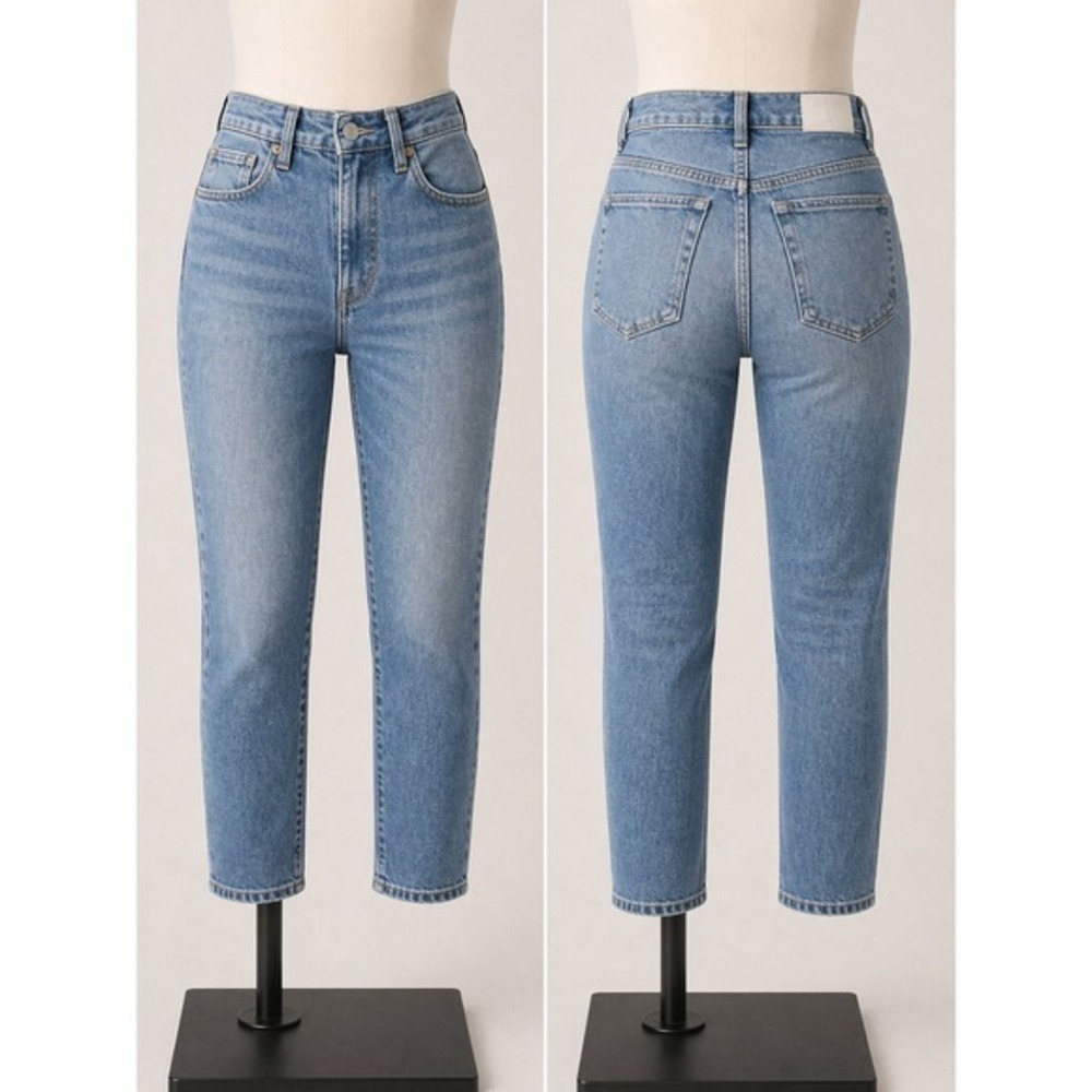RE/DONE Vain Stove Pipe Jeans 25 High Rise Straight Leg Designer Denim